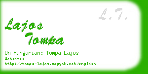 lajos tompa business card